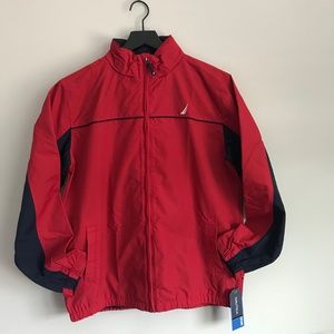 NWT Kid’s Nautica Rain Jacket | L | Red & Blue